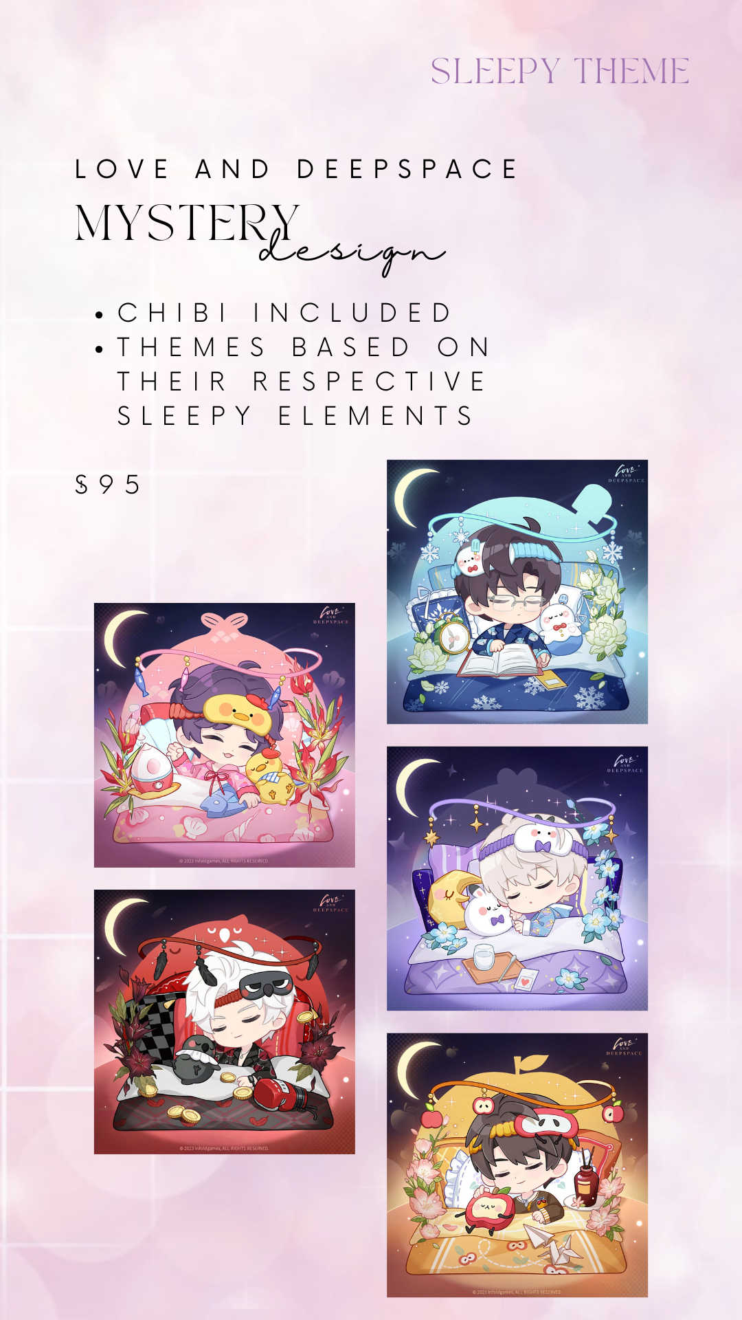 Love and Deepspace Sleepy Theme Mystery Sets